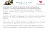 LEANDRA RAMM · PDF file LEANDRA RAMM MEZZO-SOPRANO AEA/AGMA/SAG-AFTRA Leandra Ramm is a remarkably versatile mezzo-soprano and actress with an extraordinary voice z (Anderson Cooper),