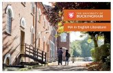 MA in English Literature - University of Buckingham · PDF file modernist literature forms an important dimension of the teaching at Buckingham. Research applications are welcomed