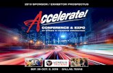 2019 SPONSOR / EXHIBITOR PROSPECTUS...page 7), identification sign, access to pre-conference attendee list, a discount on additional registrations, listing on the Expo Website, company