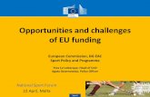 Opportunities and challenges of EU funding · Opportunities and challenges of EU funding European Commission, DG EAC Sport Policy and Programme Yves Le Lostecque, Head of Unit Agata