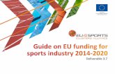 Guide on EU funding for sports industry 2014-2020 · 3 Guide on EU funding for sports industry 2014-2020 Introduction Sport is a fast-growing and dynamic industry in the European