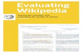 Evaluating Wikipedia - Wikimedia Commons Wikipedia is not a primary source, like a direct interview,