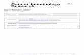 Eosinophils and Cancer · 2019-10-25 · that recent attention has focused on the key role of innate helper lymphoid cells (ILC) in regulating eosinophils by pro-ducing IL-5 and IL-13,