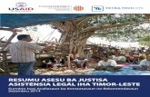 RESUMU ASESU BA JUSTISA · 2017-06-17 · Dezenvolvimentu Estratéjiku Timor-Leste 2013-2030. Counterpart International ne’e organizasaun dezenvolvimentu globál nian ne’ebé