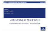 Airbus Status on ADS-B Out / Inworldairops.com/FANS/docs/FANS_ADS_Airbus Status on... · •Applicability: A320 family, A330, A340, A380 •Forward fit ADS-B OUT certification will