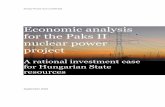 Economic analysis for the Paks II nuclear power project · The Paks II nuclear power plant (“Paks II”, the “Project”) envisages the creation of 2,400MW gross new nuclear power