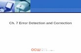 Ch. 7 Error Detection and Correctionocw.sogang.ac.kr/rfile/2013/course06-Data/chapter07... · 2013-07-09 · – The minimum Hamming distance is the number of 1s in the nonzero valid
