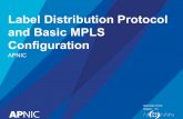 Label Distribution Protocol and Basic MPLS Configurationwiki.bdnog.org/.../02_ldp_basic_mpls_configuration.pdf · 2017-11-19 · Step 1: Enable MPLS & LDP • Configuration steps: