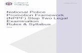 National Police Promotion Framework (NPPF) Step …...4 Introduction This booklet contains the rules and syllabus for the National Police Promotion Framework (NPPF) Step Two Legal