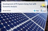 Development of PV System Sizing Tool with Economic Analysis · Charge Controller Model Validation Economic Analysis Battery Sizing Location Issue ... • Choice of charge control