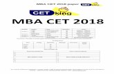 MBA CET 2018 - CetKingcetking.com/wp-content/uploads/2018/08/MBA-CET... · MBA CET 2018 Paper For classes mocks books call Cetking – 09594938931 | 09930028086 5 | P a g e Q Impartial