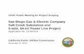San Diego Gas & Electric Company Salt Creek Substation and ......Salt Creek Substation Scoping Meeting Meeting Purpose: Scoping Initiating the California Environmental Quality Act