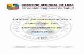MANUAL DE ORGANIZACIÓN Y FUNCIONES DEL DEPARTAMENTO DE ...hdhuacho.gob.pe/transparencia/gestion/MOF/MOF_PEDIATRIA.pdf · MANUAL DE ORGANIZACIÓN Y FUNCIONES DEL DEPARTAMENTO DE PEDIATRÍA