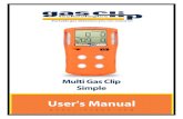 Multi Gas Clip Simple User's Manual v1 · Bump Test Information - The date of the last bump test, along with the number of days remaining until the bump test is due, will be displayed.