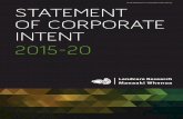 Statement of Corporate Intent 2015–2020 - …...1 | Page G.40 Statement of Corporate Intent (2015) Contents Landcare Research’s Core Purpose 2 Chair & Chief Executive’s Overview