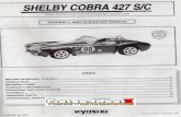 Kyosho Shelby Cobra 427SC Manual - CompetitionX...HELPFUL HINTS Some p.tecauuons neea to be observed wnen buUCir.g KYOShO kit to problems: REQUIRED TOOLS THESE ARE INCLUDED IN THE