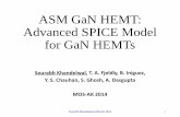 Surface-Potential-Based GaN HEMT Compact …...• Physics-based Model for GaN HEMTs presented • Schrodinger’s and Poisson’s based surface -potential analytical calculation •