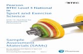 Pearson BTEC Level 3 National in Sport and Exercise Science · Science Sample Assessment Materials for Unit 13: Nutrition for Sport and Exercise Performance Issue 2 to 3 changes Summary