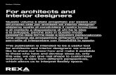 For architects and interior designersrexadesign.it/uploads/downloads/Rexa_Catalog for... · For architects and interior designers Questo volume è stato progettato per essere uno