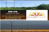 Dynamic Levels Research Report on REC Ltd · finance and promote rural electrification projects all over the country. It ... projects are sanctioned upto a maximum of 80% of project