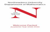 Letter from the Chair - Northeastern University · Professor Matthew Hogancamp Before coming to Northeastern, Dr. Hogancamp was a Zorn postdoctoral fellow at Indiana University from