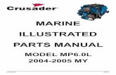 MARINE ILLUSTRATED PARTS MANUAL - Crusader Engines · MODEL MP6.0L PARTS MANUAL - 5 CRUSADER MP6.0L L510018 ITEM PART NUMBER DESCRIPTION QUANTITY * RB001021 Base Engine Assembly 1