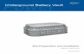 Underground Battery Vault - Alpha Technologies...battery contact, remove all metallic objects, (such as rings or watches), from your person. • Batteries produce explosive gases.