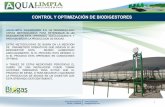 CONTROL Y OPTIMIZACIÓN DE BIODIGESTORES · 2017-09-09 · control y optimizaciÓn de biodigestores aqualimpia engineering 1 uelzen ... los procesos de fermentaciÓn en un biodigestor.