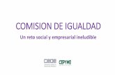 Informe COMISION DE IGUALDAD - Amiitel · 2019-03-13 · Hay muchas cuestiones abiertas / temas de debate no resueltos…. •Igualdad de oportunidades en el acceso al empleo (..CV