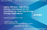 Highly Efficient, High Power Density GaN-based DC-DC ... · Power Electronics and Energy Storage Markets 5 Power Electronics Market •< 900 V – GaN set to grow greatly in this
