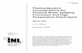 Thermodynamic Considerations for Thermal Water Splitting ... · Abraham and Schreiner [13], and applied to solar thermal dissociation of water by Fletcher and Moen [14], who noted