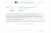 Item 1 Cover Page Acropolis Investment Management, LLC Adviserullico-urs.com/.../2016-07-26-Acropolis-ADV-Part-2_Final.pdf · 2016-09-26 · Acropolis Investment Management, LLC is