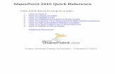 SharePoint 2010 Quick Reference - Purdue University · SharePoint 2010 Quick Reference Click a link below to jump to a topic: 1. How To Sign In 2. How To Create A Folder 3. How To