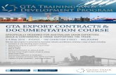 GTA EXPORT CONTRACTS & DOCUMENTATION COURSE and Development/Export... · 2.00 pm Export documentation & Letters of Credit Hari Janakiraman – Global Production Management and Engagement,