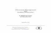 Classroom Management and Student Behaviour: A Bibliography of Resources · 2015-10-26 · Stewart Resources Centre: A Bibliography of Resources Classroom Management and Student Behaviour