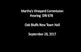 Martha’s Vineyard Commission · Martha’s Vineyard Commission Hearing DRI 678 Oak Bluffs New Town Hall September 28, 2017 ... BASEMENT LEVEL 1/8" = MENS TOILET Iss SF WOMEN'S TOI