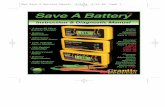 New Save A Battery Manual · 2020-02-01 · Granite Digital • 3101 Whipple Rd. • Union City, Ca. 94587 • WARNING - Use the Save A Battery™ Charger / Maintainer with 12 volt