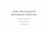 FEBio Workshop #2 Multiphasic Materialscmbbe13.sci.utah.edu/images/proceedings/FEBioWorkshop2.pdf · 2013-04-12 · Biphasic Materials • Mixture –Porous deformable solid –Interstitial