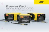 PowerCut 900/1300/1600 - ESAB...The PowerCut plasma cutting package will take whatever you throw at it, and ask for more. Designed with ESAB Plasmarc technology, PowerCut machines