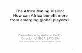 The Africa Mining Vision: How can Africa benefit more from ......Apr 25, 2012  · The Africa Mining Vision: How can Africa benefit more from emerging global players? Presentation