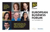 EUROPEAN BUSINESS...Balcony - 1,475 euro plus VAT. Business - 1,975 euro plus VAT. VIP - 2,475 euro plus VAT. All tickets includes all meals during the two-day conference and high