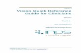 Vision Quick Reference Guide for Quick Reference... · PDF file 2014-07-17 · 5 Vision Quick Reference Guide for Clinicians What this Quick Reference Guide covers This Quick Reference