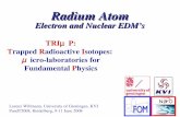 Radium Atom - uni-heidelberg.de · 2010-09-24 · Model TeV Physics Nuclear Physics Atomic Physics Particle Physics Production Target Magnetic Separator MeV meV keV eV neV AGOR cyclotron