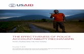 THE EFFECTIVENESS OF POLICE ACCOUNTABILITY …...THE EFFECTIVENESS OF POLICE ACCOUNTABILITY MECHANISMS WHAT WORKS AND THE WAY AHEAD November 9, 2018 This publication was produced for