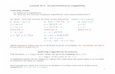 · PDF file 2 What are logarithms? Logarithms are another way to write an exponential function! log 𝑁= means =𝑁, where >0 and ≠1 Parts of a logarithm: base, anti-logarithm,