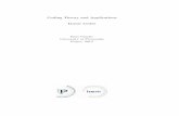Coding Theory and Applications Linear Codes · 2015-03-28 · Contents 1 Preface 5 2 Shannon theory and coding 7 3 Coding theory 31 4 Decoding of linear codes and MacWilliams identity