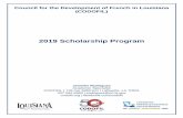 2019 Scholarship Program...scholarship will allow the recipient to participate in a 1-2 week summer program in mainland France or the French Antilles. The details for this scholarship