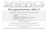 Tap and Jazz programme final final 2017 - SAPACS · • Piano • Speech & Drama* ... Please note that a $8 pass is available for dressing room helpers for both the Tap & Jazz and