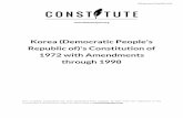Korea (Democratic People's Republic of)'s Constitution of ... · Korea (Democratic People's Republic of) 1972 (rev. 1998) Page 5 • Mentions of social class Article 8 The social