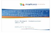 Anglicare Australia - 2017-18 Pre-Budget Submission · Web viewAnglicare Australia is pleased to make this submission to the Treasurer in regard to Australian Government’s Budget